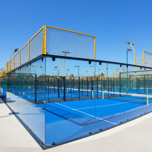 Cancha <span class=keywords><strong>de</strong></span> Pádel Profesional <span class=keywords><strong>de</strong></span> Alta Calidad con Estructura <span class=keywords><strong>de</strong></span> Acero, Vidrio Templado, Césped Artificial e Iluminación, Estándar FIP WPT - Product Image 1