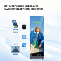 Système d'affichage LED HD, contrôlé par Wifi/USB, afficheur LED sur pied, affiche LED P2.5, panneau d'affichage