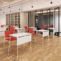 Chaise de bureau empilable en plastique PP pour hôtel et école, chaise de conférence empilable – Offre spéciale