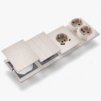 Interruptores y Enchufes de Pared WESA Ultrafinos con Botón Pulsador EU de 1/2/3 Vías con Enchufe USB Tipo C, Combinación Libre, Diseño Moderno de Lujo