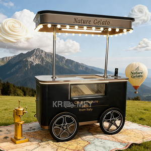 Congélateur à glace à porte coulissante incurvée en verre commercial fabriqué en Chine 2025, camion de vente de glaces pour l'Europe - Product Image 1