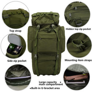 Fujian Sac à dos multifonctionnel personnalisé 75L de grande capacité pour l'extérieur Sac de rangement de voyage Sac à dos de randonnée durable - Product Image 4