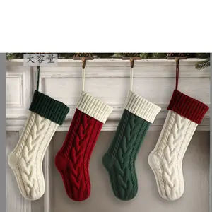 ถุงของขวัญคริสต์มาสความจุขนาดใหญ่18 "/46cm, ถุงตกแต่งถุงเท้าถุงเท้าถุงเท้าคริสต์มาสแขวนเครื่องประดับต้นคริสต์มาส