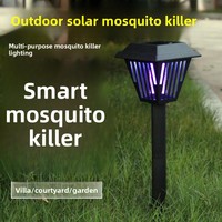 Lampe Solaire Anti-Moustiques et Insectes, Étanche pour Extérieur, Jardin, Cour, Légumes, Pelouse, Répulsif Moustiques
