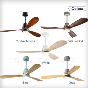 <span class=keywords><strong>Ventilateur</strong></span> de <span class=keywords><strong>plafond</strong></span> LED moderne nordique <span class=keywords><strong>avec</strong></span> lumière, 52 pouces, en métal, 3 pales en bois massif, télécommande, OEM ODM - Product Image 3