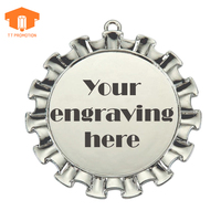 Médaille personnalisable en alliage de zinc moulé sous pression avec texte en relief pour récompense de championnat – En stock