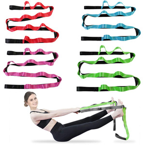 Yoga Stretching Belt Nylon Yoga Strap Red Purple Blue Green Fitness Body Shaping Splits Backbend Training Equipment - Product Image 1