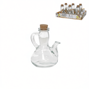 Bouteille d'huile ALCUZA RIVER 275ML avec couvercle en bois – Élégant récipient de rangement pour condiments et bocaux - Product Image 2
