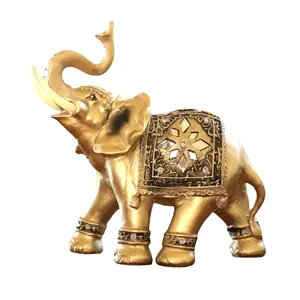 Creativo vendita calda resina elefante statua ufficio ornamenti da tavola artigianato articoli da regalo ingresso soggiorno sculture decorazioni per la casa - Product Image 1
