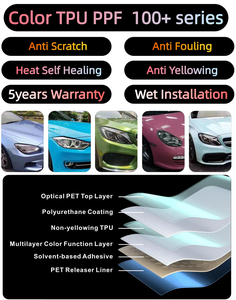 كاكس تبو أحمر الشفاء الذاتي حار بيع مسعور مضاد للخدش 7.5mil عالية الجودة لون بف حماية الطلاء فيلم التفاف السيارة - Product Image 3
