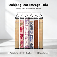 Tapis de Mahjong Transparent pour Jeu à Domicile, Tube de Rangement Mural, Tapis de Table de Mahjong, Sac de Transport Organisateur, Couleur Personnalisée