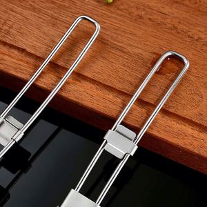Spatule de cuisine pliable en acier inoxydable 304 pour camping, randonnée, pique-nique – Ustensiles d'extérieur en gros - Product Image 3
