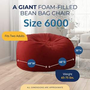 Puf de Espuma Viscoelástica Ajustable, Suave y Esponjoso, de 6 pies, para Interiores, Proveedor de Sofás, Invierno, 7 pies, XL, XXL, Extra Grande, Sillas Puff al por Mayor - Product Image 4