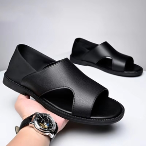 <span class=keywords><strong>Sandales</strong></span> classiques décontractées pour hommes, style été, légères, plates, pour l'extérieur, semi-mules - Product Image 2