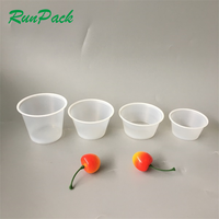Tasse alimentaire à emporter récipient à Sauce 1 oz tasses à Sauce en plastique échantillon gratuit PP noir/Transparent jetable bouteille de Sauce transparente