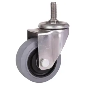 Rueda antiestática conductora de goma TPR mediana de 345 pulgadas, rueda silenciosa Universal sin costuras con soporte OEM - Product Image 1