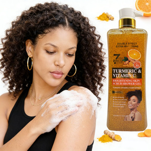 Gel Douche Exfoliant au Curcuma et Vitamine C Effet Blanchissant Intense Contrôle du Sébum Hydratant pour Peaux Foncées - Product Image 3