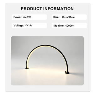 <span class=keywords><strong>Lampada</strong></span> da Tavolo a Mezzaluna LED <span class=keywords><strong>con</strong></span> 2 Misure Disponibili, Controllo a <span class=keywords><strong>Filo</strong></span>, Alimentazione USB, <span class=keywords><strong>Lampada</strong></span> ad Anello per Nail Art e Bellezza Domestica - Product Image 5