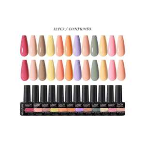 Esmalte de uñas en gel GAOY, set de 12 piezas, remojable, UV LED, para arte de uñas profesional, de larga duración, colorido, kit de manicura para mujeres y niñas - Product Image 1