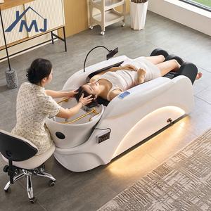 Moderne Friseursalon möbel Haar wasch kopf Spa Bett elektrische <span class=keywords><strong>Massage</strong></span> Shampoo Stuhl - Product Image 2