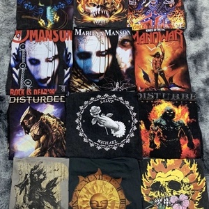 Camiseta Unisex Vintage de Manga Corta, 260g, Impresión Directa con Tinta Blanca, Estilo Retro Desgastado, Estilo Americano Manson - Product Image 1