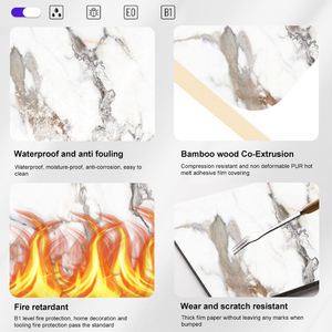 <span class=keywords><strong>Panel</strong></span> de Pared 3D de Bambú y PVC Natural con Diseño de Mármol, Unión sin Costuras, Vetas Personalizadas, Alta Resistencia a Impactos, para Entradas de Villas - Product Image 2