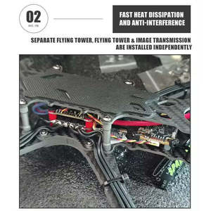 Dron de carreras profesional Quadcopter FPV de 7 pulgadas con rendimiento de vuelo estable y Marco de fibra de carbono de 295MM Dron de carreras de 7 pulgadas - Product Image 5