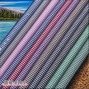 Tissu Popeline à Carreaux 100% <span class=keywords><strong>Coton</strong></span> Peigné Teint <span class=keywords><strong>en</strong></span> Fil Écologique Prêt à Expédier (RTS) 60S pour Chemises et Robes Garçons & Filles - Product Image 2