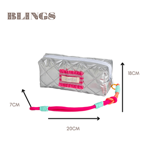 Estuche <span class=keywords><strong>de</strong></span> Lápices Acolchado Plateado <span class=keywords><strong>de</strong></span> Gran Capacidad al por Mayor, Bolsa <span class=keywords><strong>de</strong></span> Almacenamiento <span class=keywords><strong>de</strong></span> Tela <span class=keywords><strong>para</strong></span> Estudiantes, <span class=keywords><strong>Adolescentes</strong></span>, Oficina, Aula, Bolsa <span class=keywords><strong>de</strong></span> <span class=keywords><strong>Maquillaje</strong></span> - Product Image 6