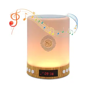 Dekorasi Rumah hadiah ramadan lampu sentuh jam pemutar azan jaringan pembaruan waktu kontrol aplikasi pemutar speaker quran