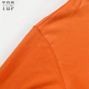 Oversized Custom 100% Cotton Oversized Fashion <b>Orange</b> Color High Quality Puff Print French Terry <b>Hoodie</b> - Product Image 5