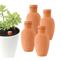 Globe d'arrosage en argile de 3,1 pouces avec couvercle, arrosoir en terre cuite simple pour l'irrigation des plantes