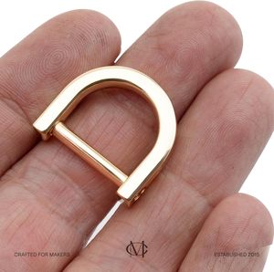 CRAFTMEMORE D Rings With Closing Screw Shackle Key Holder Horseshoe U Shape Dee Ring DIY Leather Craft <b>Purse</b> Replacement For Inc - Product Image 3