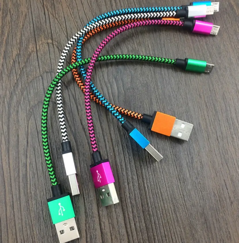 Kabel Pengisi Daya, 20 Cm, Pendek, Nilon, Tipe C, USB, Pengisian Cepat, Panjang 20 Cm