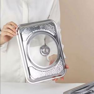 Calentador de Alimentos Comercial Directo de Fábrica para Hotel, Plato de Buffet de Acero Inoxidable para Restaurante con Tapa y Plato, 50 Unidades para Uso en Fiestas - Product Image 4