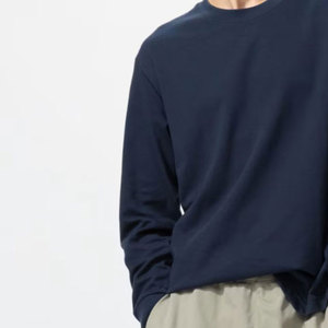T-shirts à manches longues pour hommes, vêtements confortables pour hommes, t-shirt uni décontracté personnalisé, coupe ajustée, fabriqué au Pakistan, chemises de haute qualité - Product Image 3