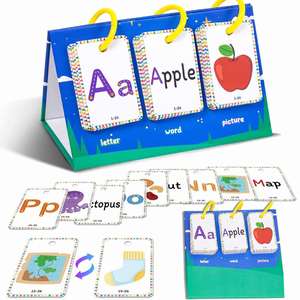 78 pièces de jeu d'association de lettres anglaises, cartes flash d'apprentissage des mots ABC, jeux de puzzle alphabétiques pour la maternelle - Product Image 2