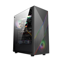 Hongyi diamant bricolage noir blanc led lumière panneau micro ATX MATX ITX tours de bureau ordinateur gamer gaming pc cas avec ventilateur RVB