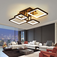 Plafonnier carré moderne européen en acrylique, lampe de plafond LED pour l'éclairage des chambres d'appartement