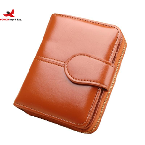 RTS Bulk Mixed Order Designer Oil Wax PU Leather Female Student Wallet <b>Small</b> Coin <b>Purse</b> with Polyester Lining for Young Lady - Product Image 2