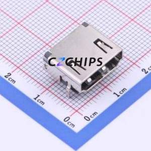 D-HDMIM19P-FC00 HDMI Connector Through hole Component (THT) Connector HDMI-A Female 19P Right Angle Insert - Product Image 1