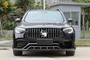 Lèvre de pare-chocs avant en fibre de carbone noire pour <span class=keywords><strong>Mercedes</strong></span> Benz GLC63S GLC250 300 350 GLC43 AMG Sport Utility 4 portes 2019-2021 - Product Image 5
