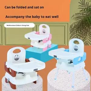 Venta al por mayor barato plástico niños silla alta plegable bebé comedor silla alta 3 en 1 alimentación del bebé comer trona de madera <span class=keywords><strong>2022</strong></span> - Product Image 5