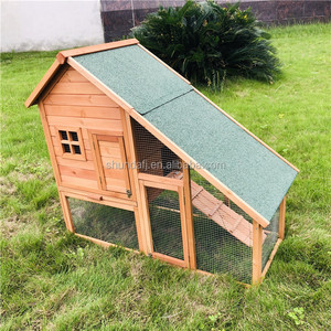 SDR004 Luxury Modern Sustainable Wooden Rabbit Hutch Horizontal <b>Sliding</b> Closure Roof Large Breed Size Pet House - Product Image 6