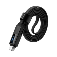 Câble PD 100W USB C vers USB C, câble de données USB C à charge rapide 5A avec affichage LED, câble de type C tressé en tissu pour iPhone