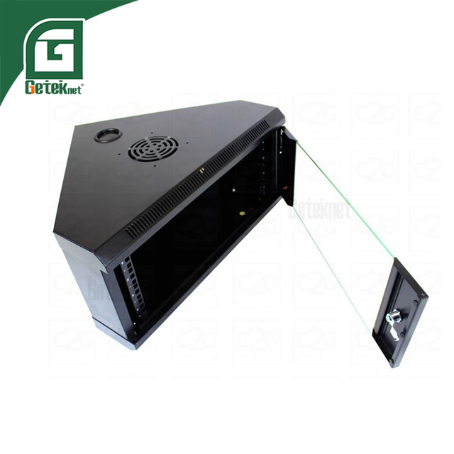GETEKnet Modern 4u 10 Zoll Branded Customized Wall Mount Network Server Cabinet Enclosure Rack SPCC Steel CE Certified Black