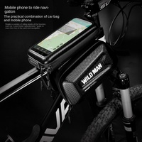 Sacs de vélo WILD MAN E6S, sacs de vélo de montagne imperméables avec support de téléphone tactile en TPU, accessoires de vélo