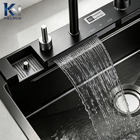 Évier de cuisine rectangulaire à cascade de haute qualité, évier intelligent à drainage rapide pour cuisine