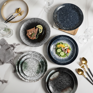 Assiette à dîner en céramique classique - Écologique, poterie du Guangdong, motif personnalisé, vaisselle pour mariage et toutes occasions - Product Image 3