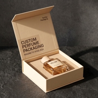 Boîte à parfum rigide de luxe sur mesure, style livre blanc magnétique, avec insert intégré pour présentation, pour emballage de parfum personnalisé